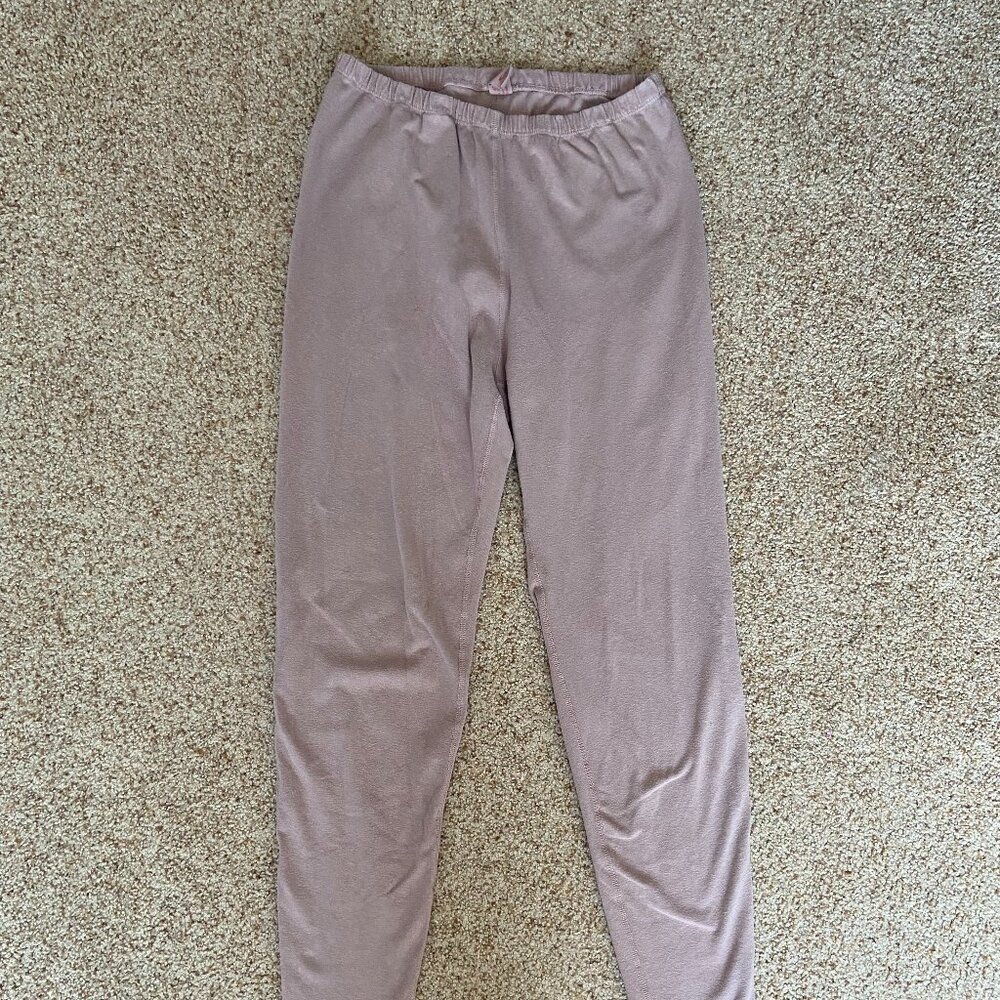 Pansy Organic Cotton Leggings; High Rise; Dusty Pink Color; Size XL
